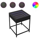  Noćni ormarić s beskonačnim LED svjetlima crni 40 x 40 x 51 cm | shoptok.hr