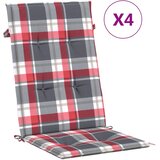  Sklopive stolice s jastucima, 4 kom., masivno tikovino | shoptok.hr