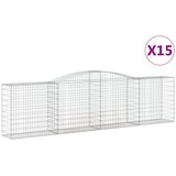  Lučne gabionske košare 15kom 400x50x100/120cm pocinčano željezo | shoptok.hr