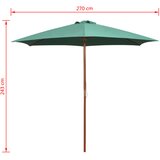  Suncobran 270 x 270 cm s drvenim stupom zeleni | Eponuda.ba