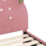  Krevet za djecu s uzglavljem Ružičasta 80 x 160 cm Baršun | shoptok.hr