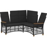  Vrtni set sofe za opuštanje Crna 164 x 164 x 112 cm poliratan | shoptok.hr
