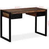  Radni stol s 2 ladice od masivnog obnovljenog drva 120x50x76 cm | Eponuda.ba