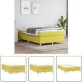 The Living Store Posteljni okvir brez vzmetnice zelen 120x200 cm blago - Posteljni Okvir, (21737475) | Shoptok.si