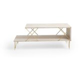 Hanah home loire - gold, marble goldmarble coffee table | ePonuda.com