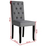  Jedilni stoli 4 kosi temno sivo blago | Shoptok.si