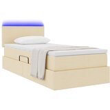  Krevet s prostorom za pohranu s LED-om Krema 90 x 190 cm | shoptok.hr