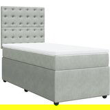 Maison Chic Box spring postelja - Vzmetna postelja z vzmetnico svetlo siva 100x200 cm žamet SL10592, (21904964) | Shoptok.si