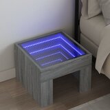 vidaXL Nočna mizica z neskončnimi LED siva sonoma 40x40x30 cm Cene