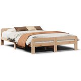 vidaXL Posteljni okvir brez vzmetnice 150x200 cm trdna borovina | Shoptok.si