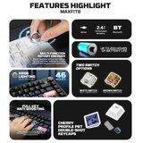Fantech MK921 Maxfit 8 (white switch) bežična mehanička gejmerska tastatura bela Slike