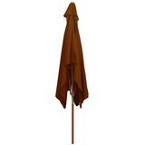  Vrtni suncobran s drvenim stupom 200 x 300 cm terakota | Eponuda.com