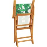 vidaXL 3-dijelni bistro set od tkanine i masivnog drva uzorkom lišća | shoptok.hr