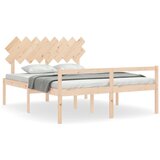  Krevet za starije s uzglavljem 160x200 cm od masivnog drva | Shoptok.si