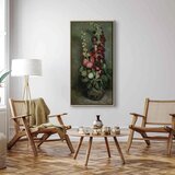  Slika - Vincent Van Gogh – Vase of Hollyhocks 40x80 U prirodnom drvenom okviru | shoptok.hr
