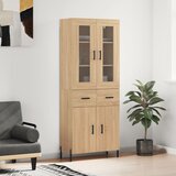 vidaXL Visoka komoda sonoma hrast 69,5x34x180 cm inženirski les | Shoptok.si