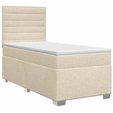  Boxspring krevet s madracem Krem 100 x 200 cm Tkanina 200 x 100 x 140.5 cm | Shoptok.si