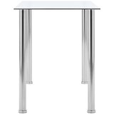  Blagovaonski stol prozirni 120 x 60 x 75 cm od kaljenog stakla | shoptok.hr
