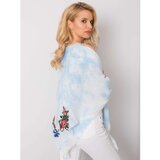 Fashion Hunters Women's blue scarf with colorful patches | Shoptok.si