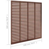  Ograja z vodoravnimi letvami WPC 180x180 cm rjava | Shoptok.si