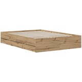  Okvir kreveta s pohranom s ladicama Hrast artisan 140 x 190 cm | shoptok.hr