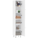  Visoka komoda bijeli 34,5x34x180 cm od konstruiranog drva | shoptok.hr