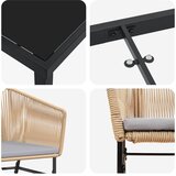  Vrtni set za objed 7 kom. Smeđa Čelik s prahom premazan | shoptok.hr