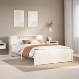 vidaXL Krevet s regalom z knjige bez madraca bijeli 140x200cm borovina Cijene