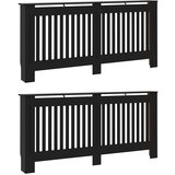  Pokrivač radijatora 2 pcs Crna 172 x 19 x 81.5 cm | shoptok.hr