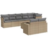  9-dijelni set vrtnih sofa s jastucima bež od poliratana | shoptok.hr