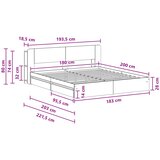  Okvir kreveta s pohranom s ladicama Hrast sonoma 180 x 200 cm | shoptok.hr