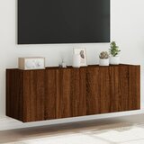 vidaXL Stenske TV omarice z LED 2 kosa rjavi hrast 60x35x41 cm Cene