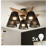  Brilagi - LED plafonski luster ANTHONY 5xE14/40W/230V hrast/crna | Eponuda.com