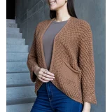 UR/CEO Dark beige open front cardigan Nira