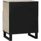 vidaXL Posteljne mize s predalom Bela in črna 50 x 33 x 60 cm | Shoptok.si