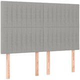 Maison Chic Posteljno vzglavje - Vzglavna omarica 4 kosa svetlo siv 72x5x78/88 cm blago, (22078483) | Shoptok.si
