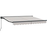  Povlačivi tende Svijetlo siva i bijela. 3,5 x 2,5 m | shoptok.hr