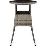  Vrtni stol Ø 60 x 75 cm od kaljenog stakla i poliratana sivi | Eponuda.com