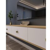 Hanah home tv polica zuzu 180 sapphire oak white | ePonuda.com