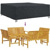 vidaXL Prevleka za zunanje pohištvo Črna 235 x 235 x 70 cm 600D | Shoptok.si