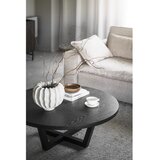 Rowico Crni okrugao stolić za kavu u dekoru hrasta ø 110 cm Boxford – | shoptok.hr