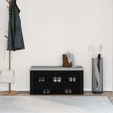 vidaXL Klop za čevlje črn hrast 100x35x45 cm inženirski les | Shoptok.si