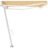  Tenda na ručno uvlačenje s LED svjetlom 500x350 cm žuto-bijela | shoptok.hr