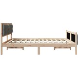  Krevetna konstrukcija s uzglavljem Tamno siva 180 x 200 cm | shoptok.hr