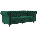 Støraa Temno zelena žametna raztegljiva sedežna garnitura 236 cm Felix – | Shoptok.si