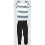 Defacto Boy Striped Short Sleeve 2 Piece Pajama Set