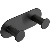 Dvojna kljukica za obešanje Easy (11,5 x 4,5 x 3,1 cm, črna, mat)