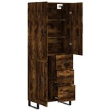  Visoka komoda dimljeni hrast 69 5x34x180 cm konstruiranog drva | shoptok.hr