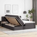  Krevet s od storage s madracem Siva 200 x 200 cm Lažna koža | shoptok.hr