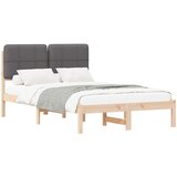  Krevetni okvir s tapiciranim uzglavljem Tamno siva 120 x 200 cm | shoptok.hr